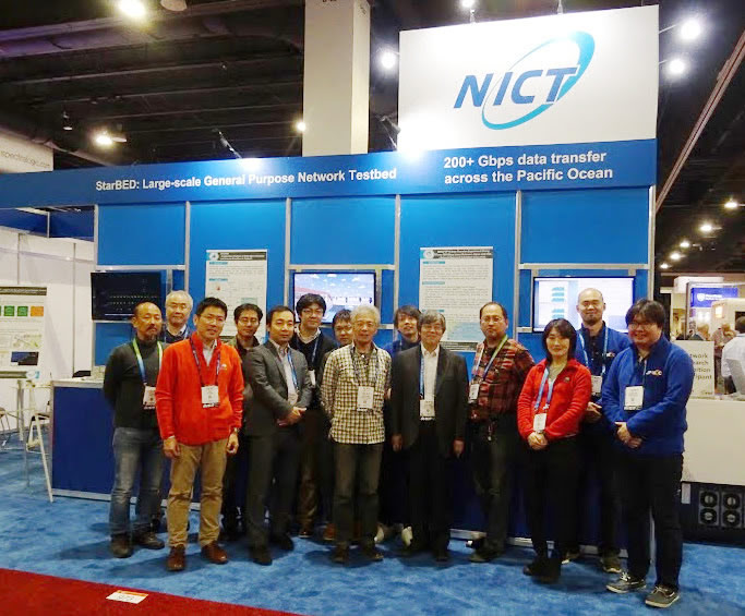 NICT SC17 booth and members