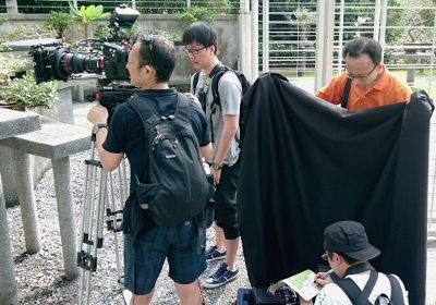 Film crew in Singapore